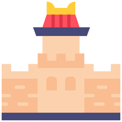 Imagen de la Muralla China en diseño tipo ícono